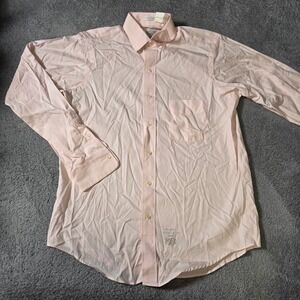 Eagle Shirtmakers Mens 15.5-35 Dress Shirt Pink Vintage Cotton Made in USA
